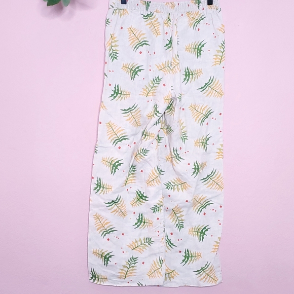 Anthropologie Lilka Linen Tropical Leaf Wide Leg Lounge Pants - Picture 9 of 13